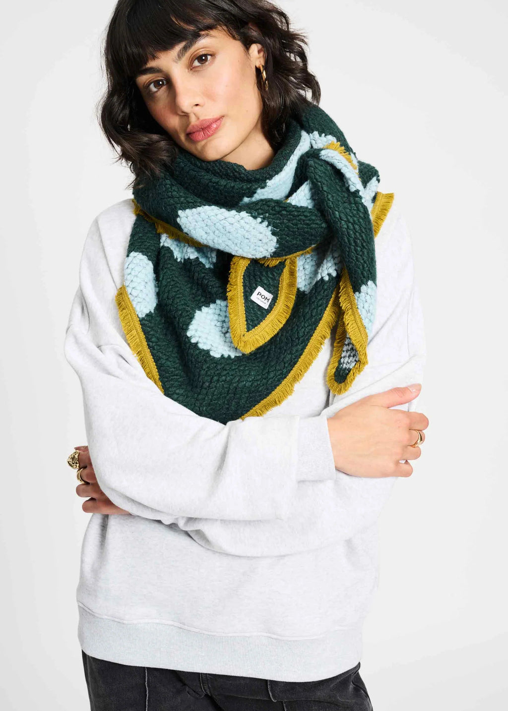 SHAWL - DOTS GREEN