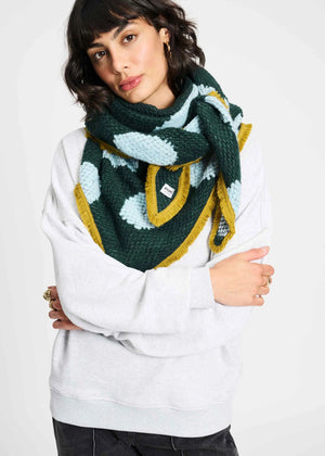 SHAWL - DOTS GREEN