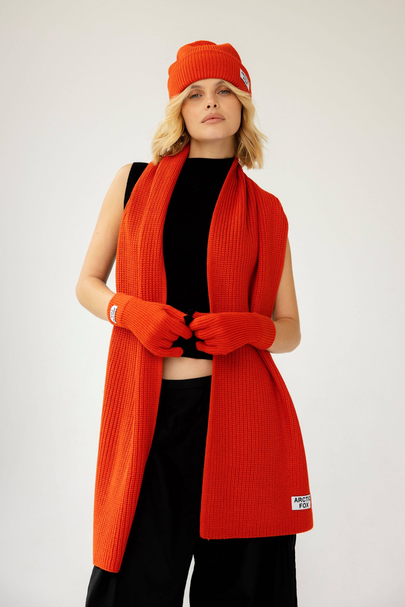 MÜTZE AUS RECYCELTEN FLASCHEN - SUNKISSED CORAL