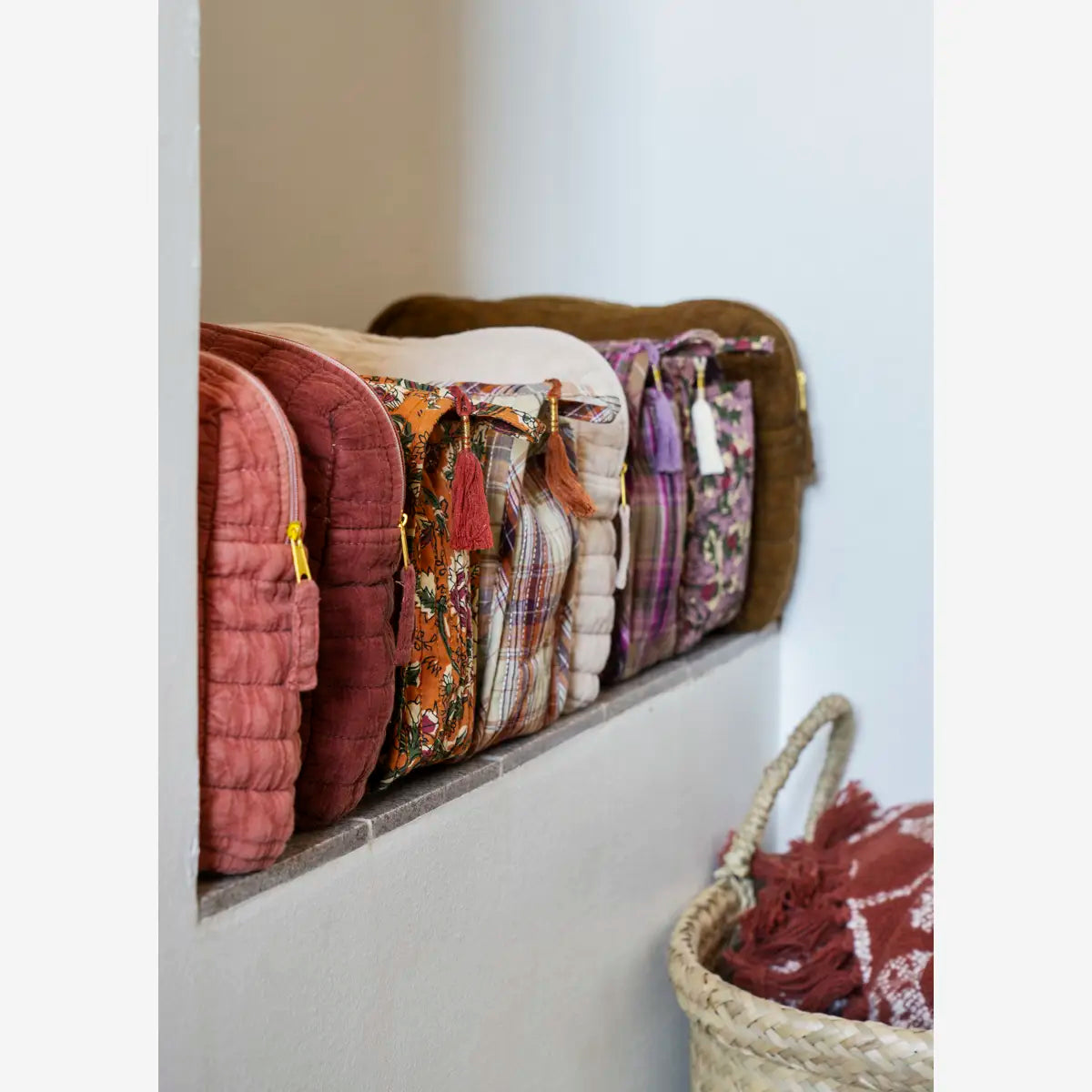 QUILTED COTTON WASHBAG