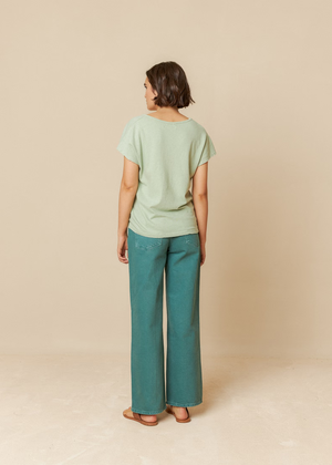 RUSTIC-EFFECT MELANGE T-SHIRT