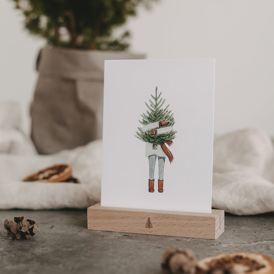 AQUARELL-POSTKARTE CHRISTMAS