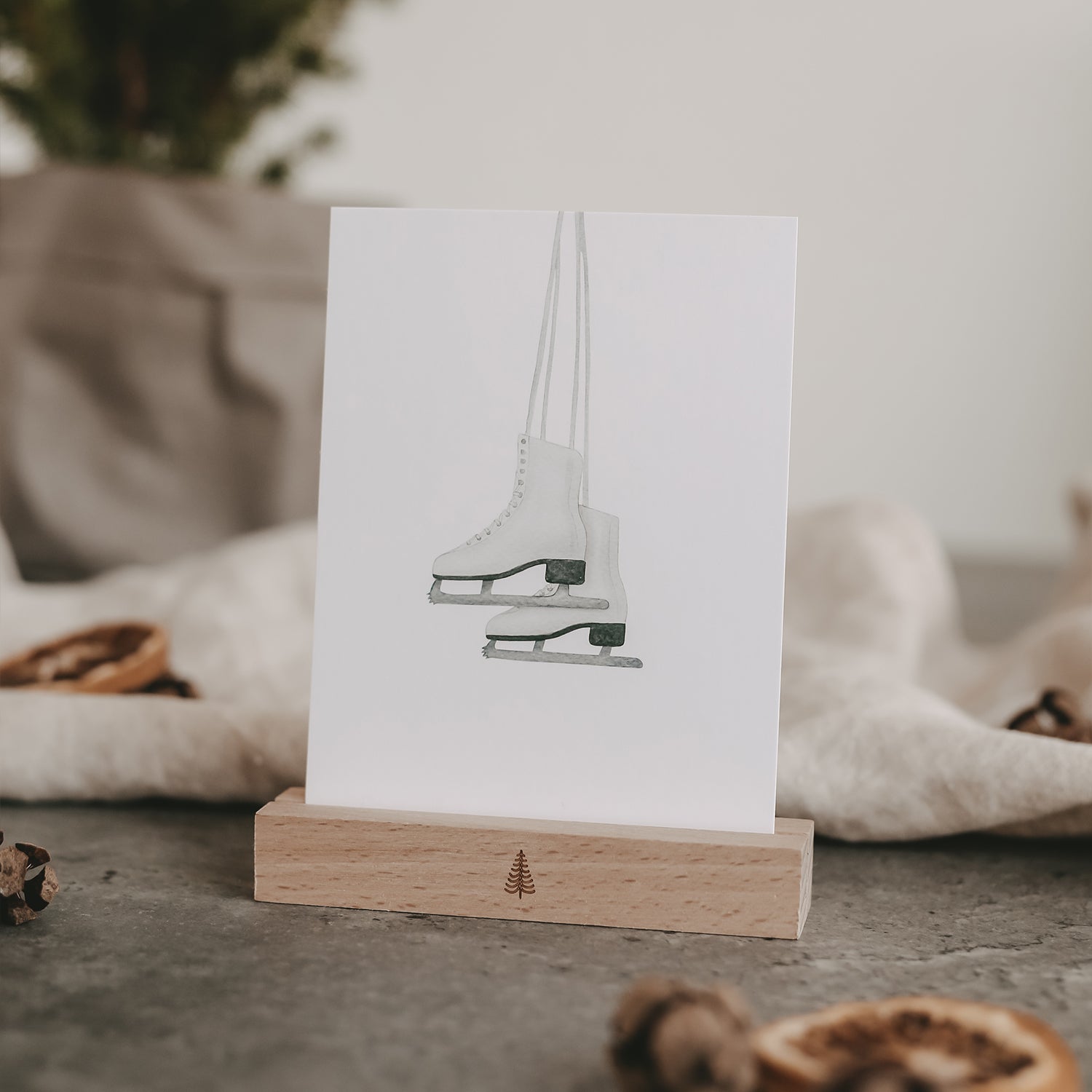 AQUARELL-POSTKARTE CHRISTMAS