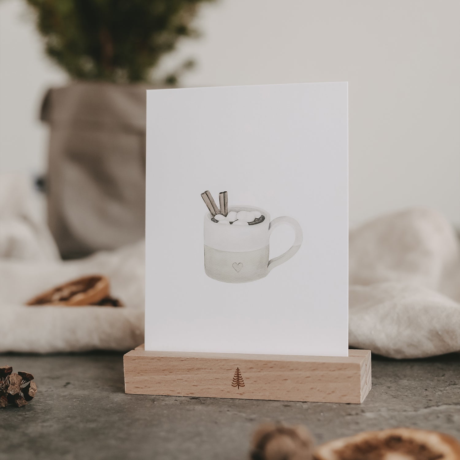 AQUARELL-POSTKARTE CHRISTMAS