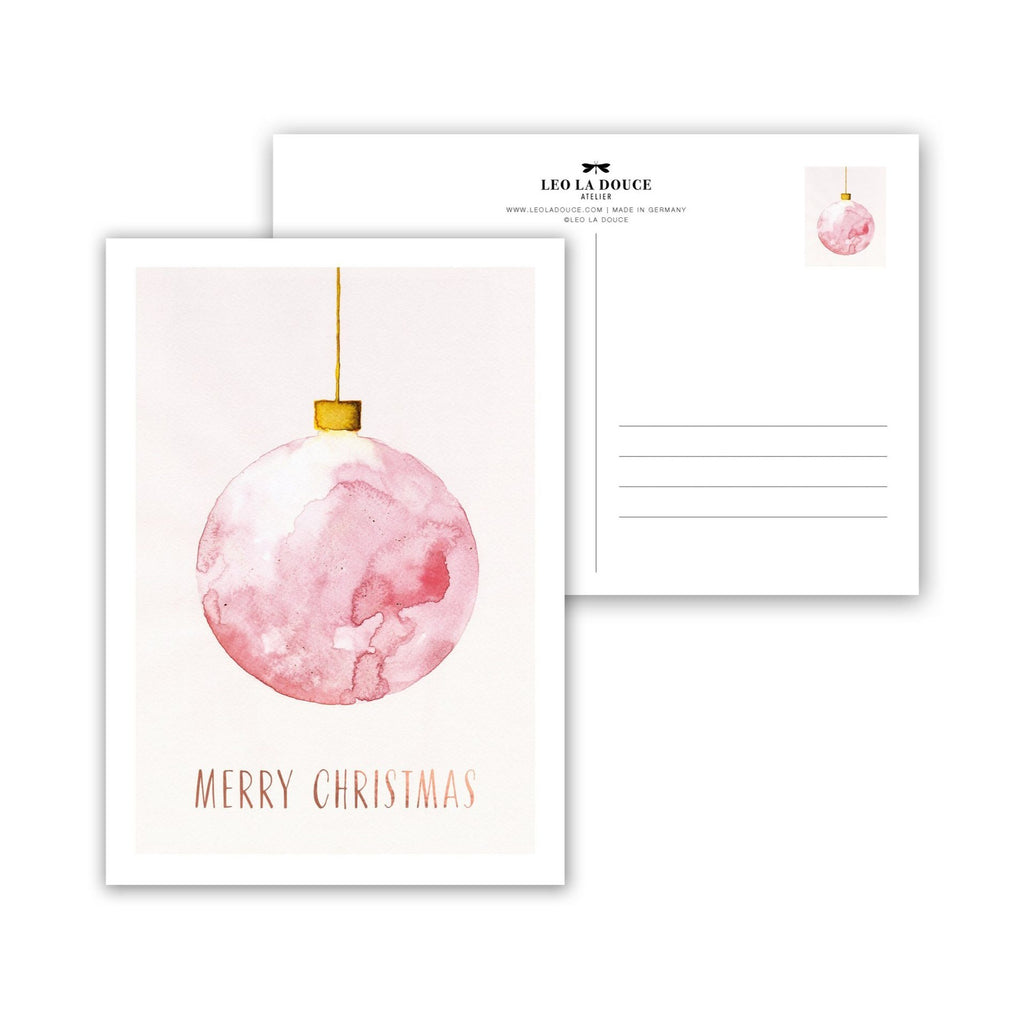 POSTKARTE - ROSÉ BAUBLE