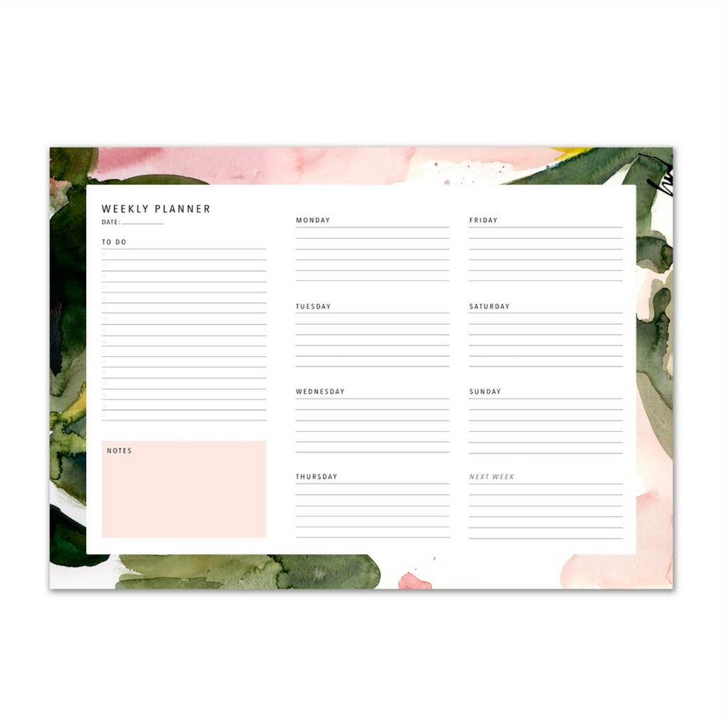 WEEKLY PLANNER – FLORAL COLOURS
