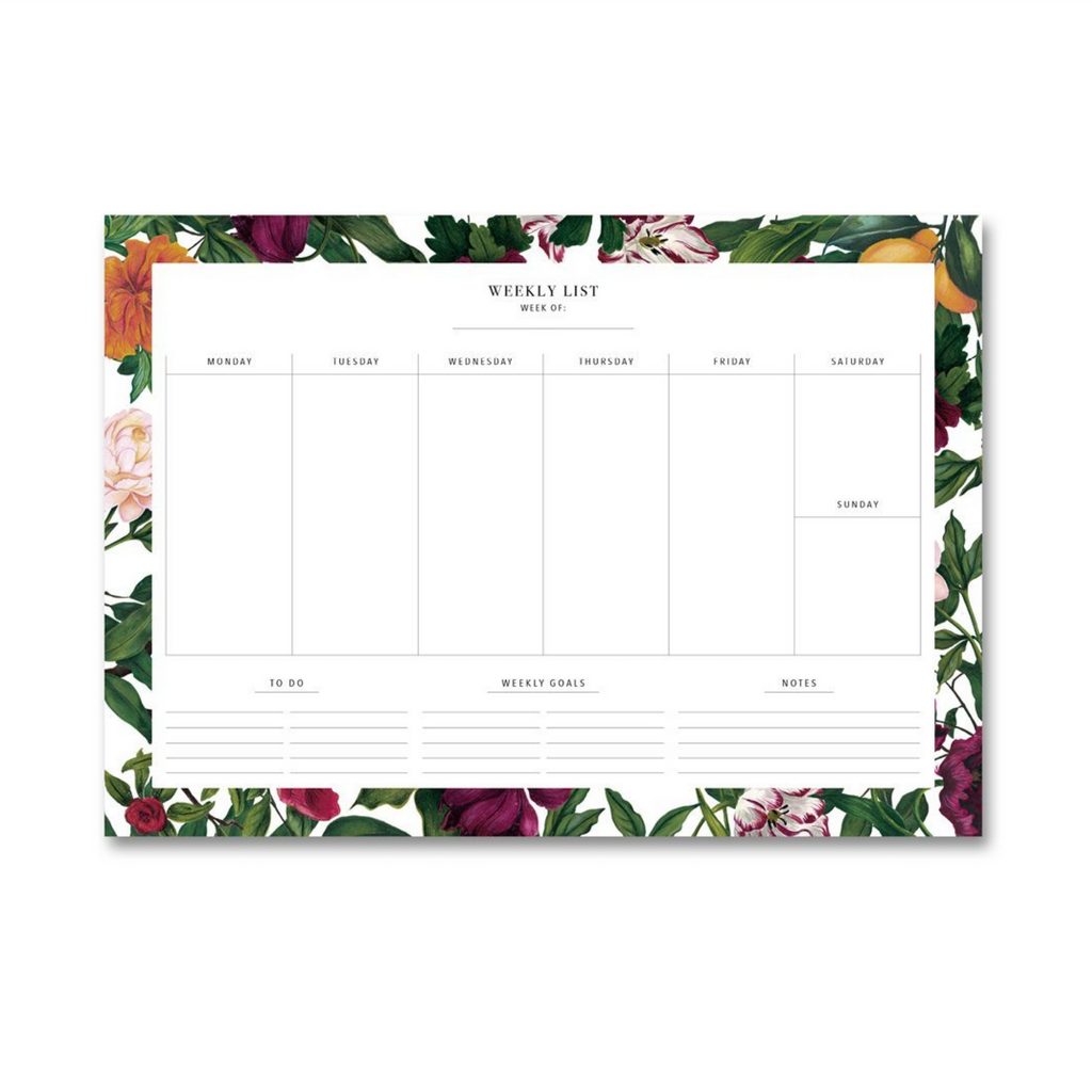 WEEKLY PLANNER – THE ENGLISH GARDEN
