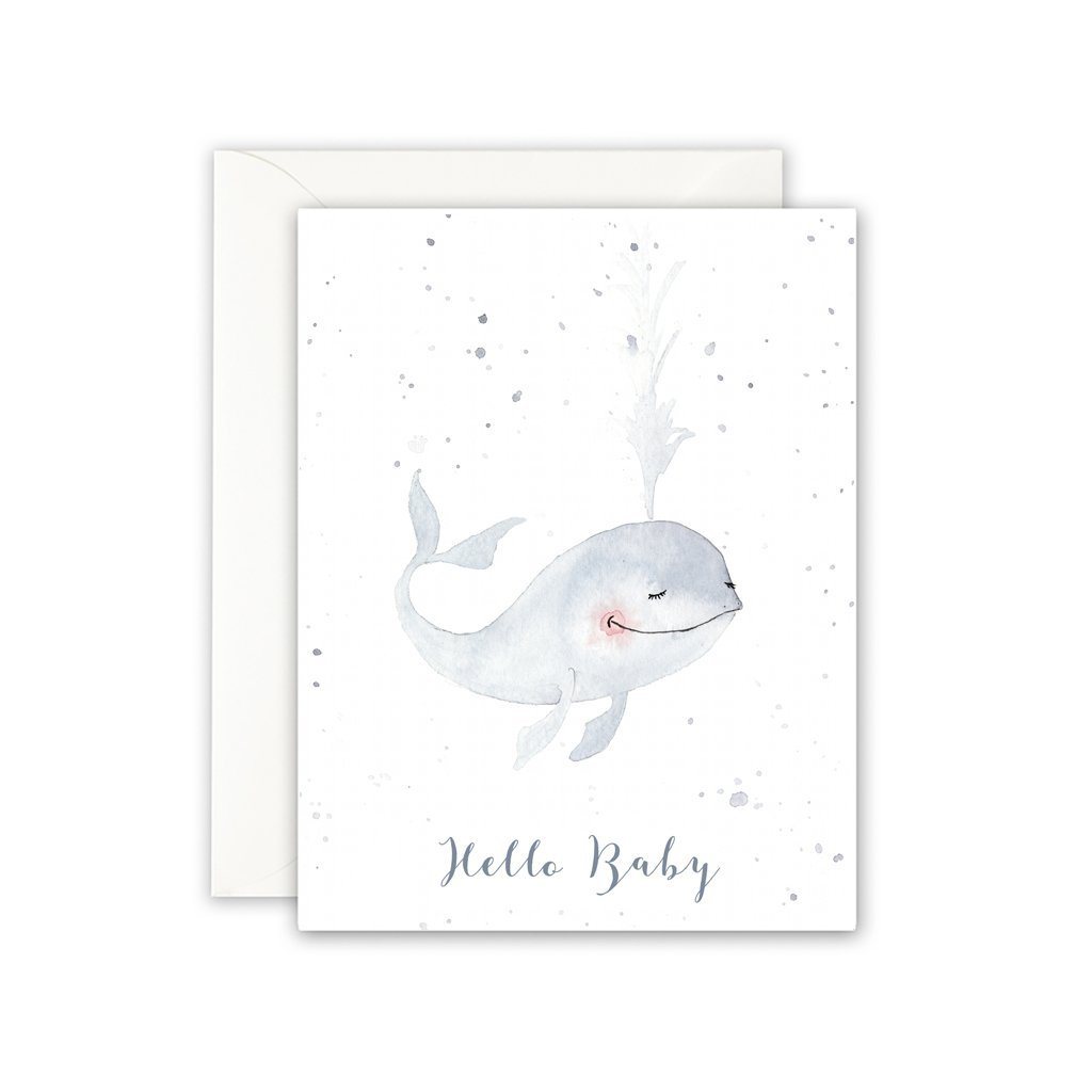 GRUSSKARTE - HELLO BABY I WHALE