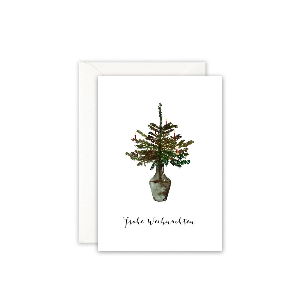 GRUSSKARTE - WEIHNACHTSBAUM IN VASE