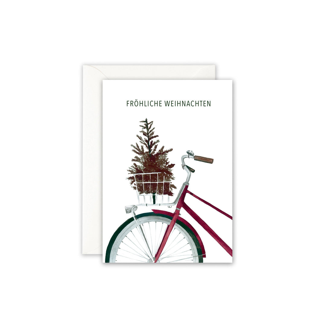 GRUSSKARTE - WEIHNACHTSFAHRRAD