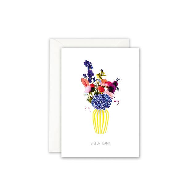 GRUSSKARTE - VIELEN DANK I YELLOW VASE