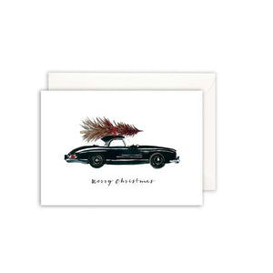 GRUSSKARTE - CHRISTMAS CAR BLACK