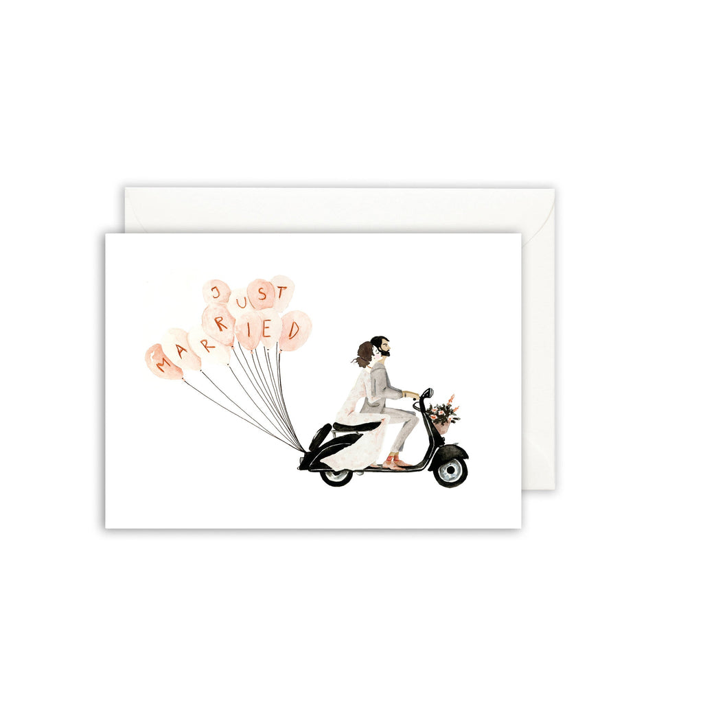 GRUSSKARTE - BRIDAL SCOOTER