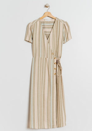MULTICOLOURED STRIPED DRESS