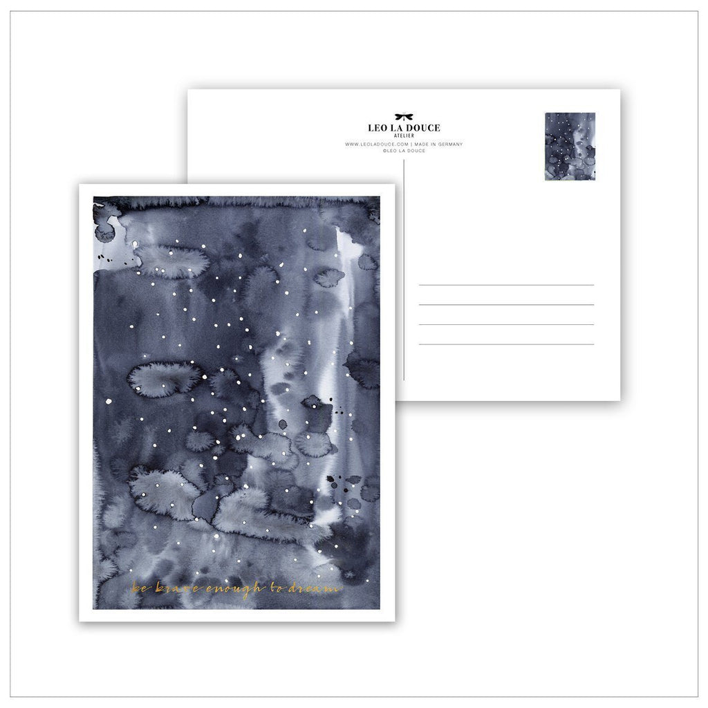 POSTKARTE - BE BRAVE ENOUGH (GOLD FOIL)
