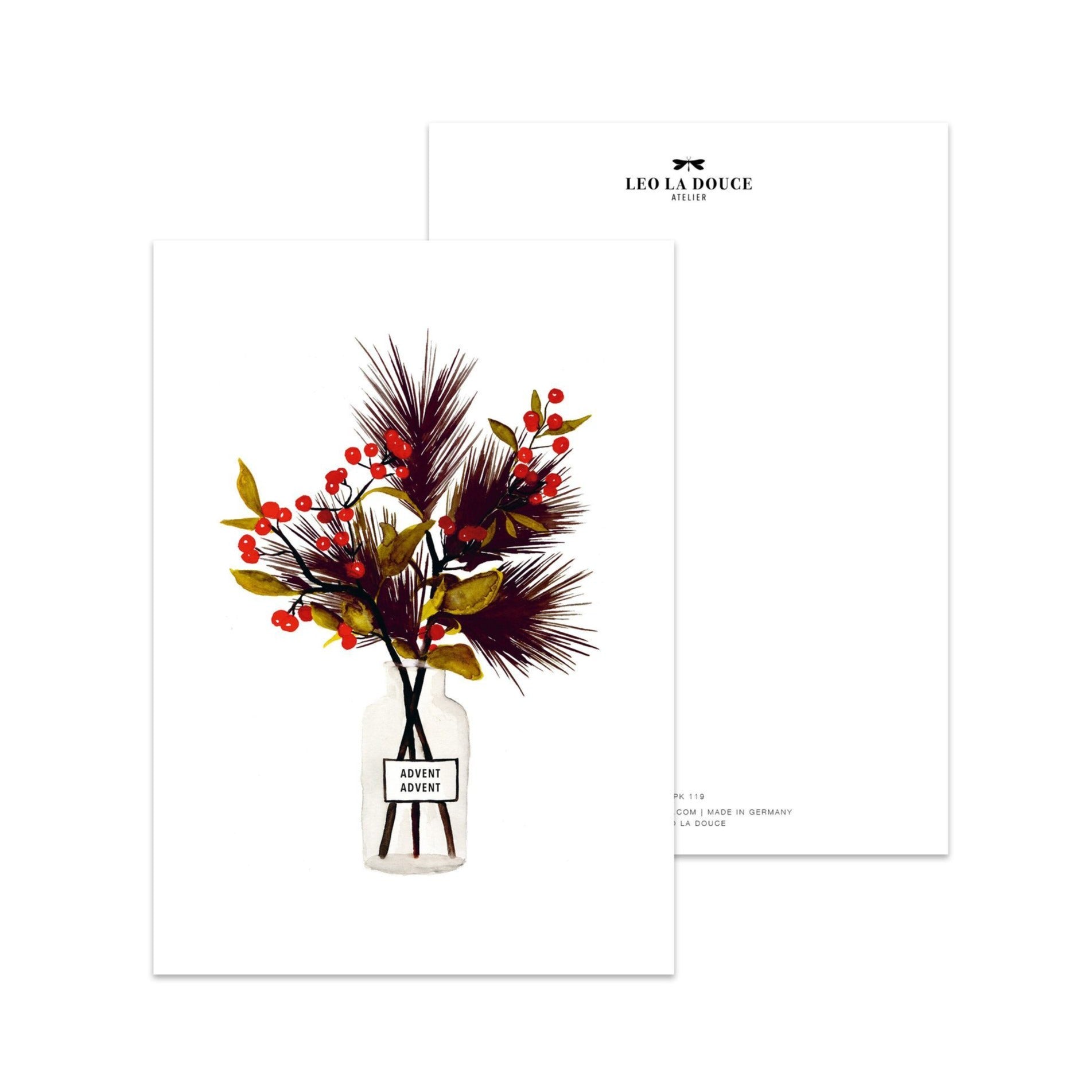 POSTKARTE - ADVENT ADVENT