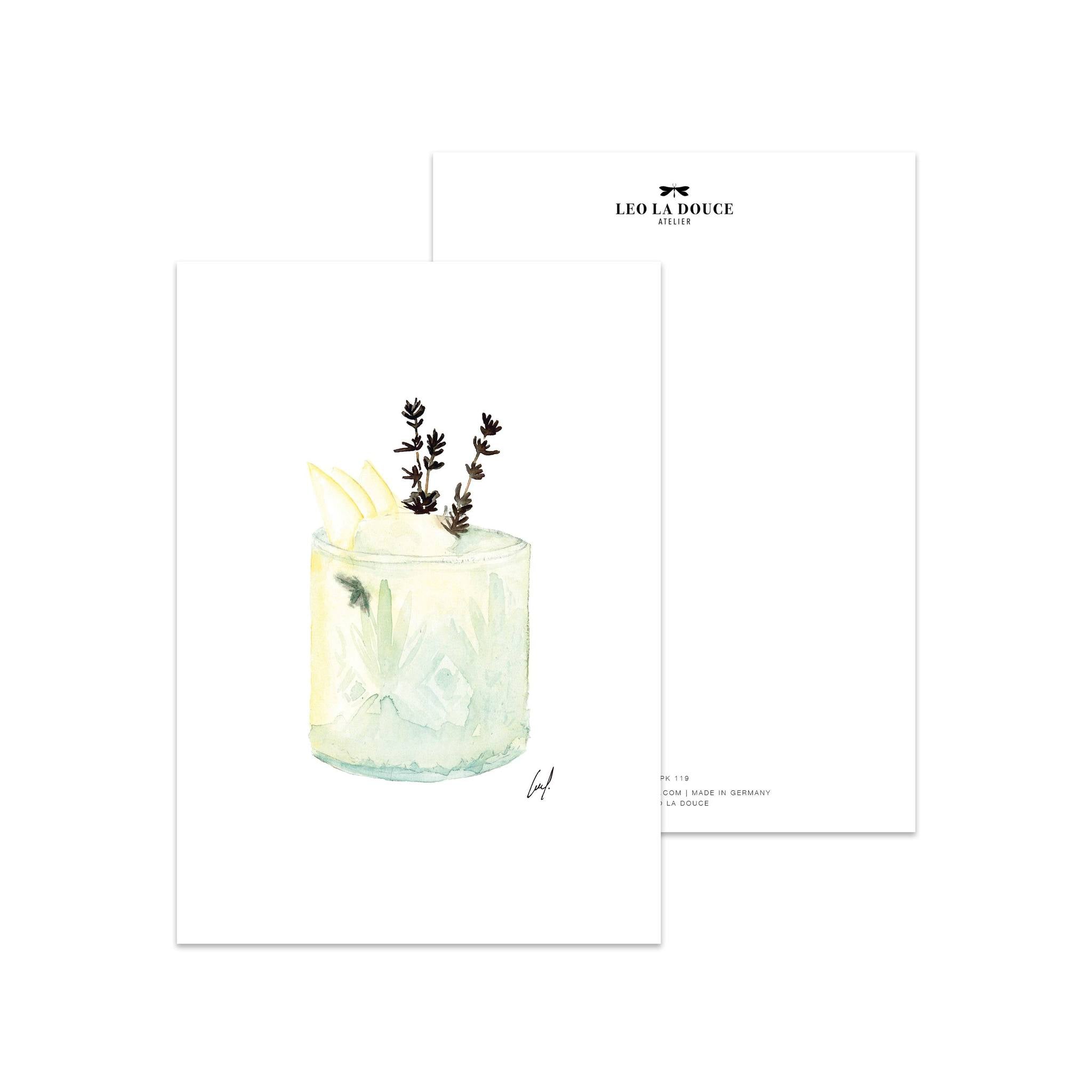 POSTKARTE - GIN I COCKTAIL