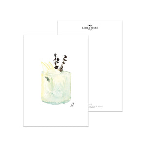 POSTKARTE - GIN I COCKTAIL