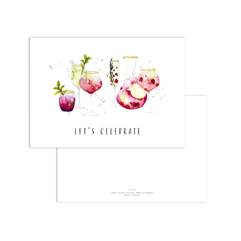 POSTKARTE - LET'S CELEBRATE