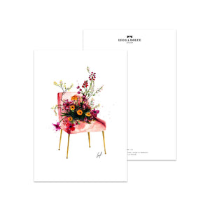 POSTKARTE - FLOWER CHAIR