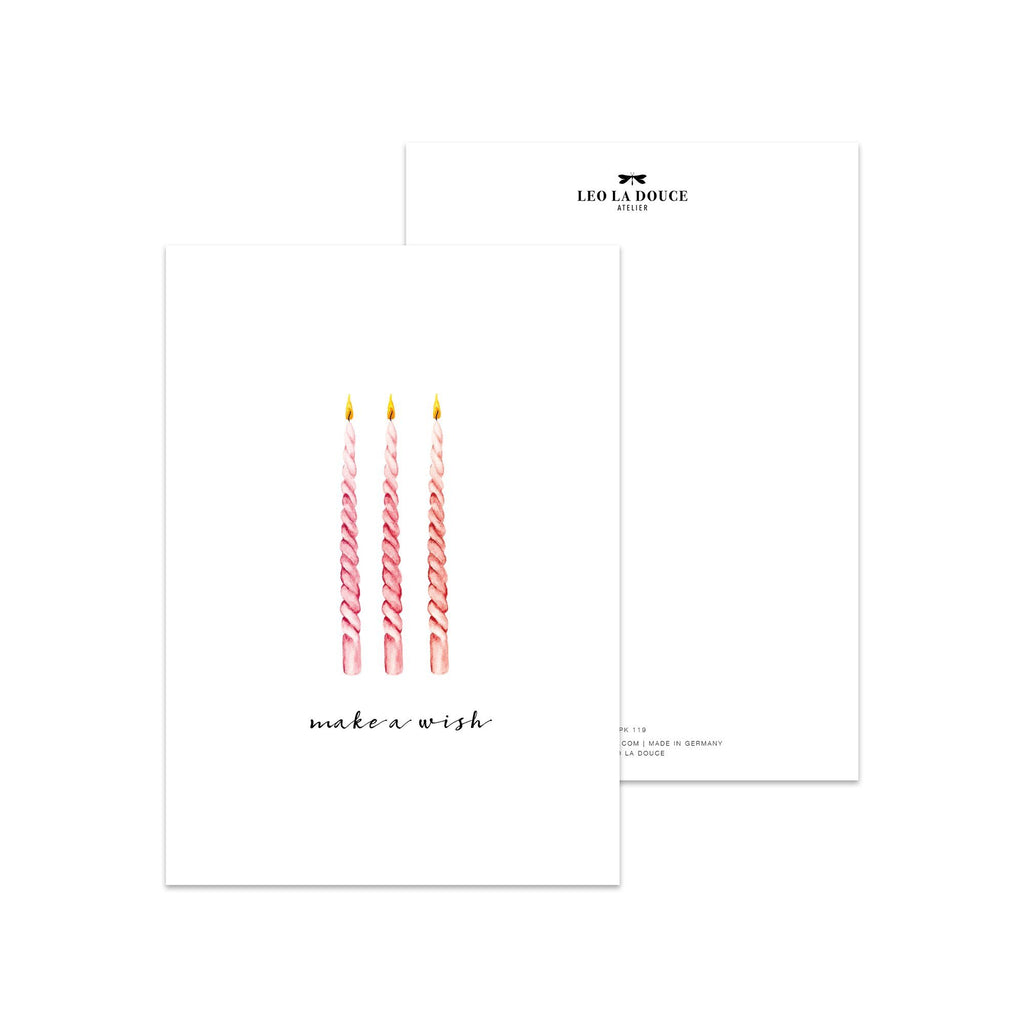 POSTKARTE - MAKE A WISH