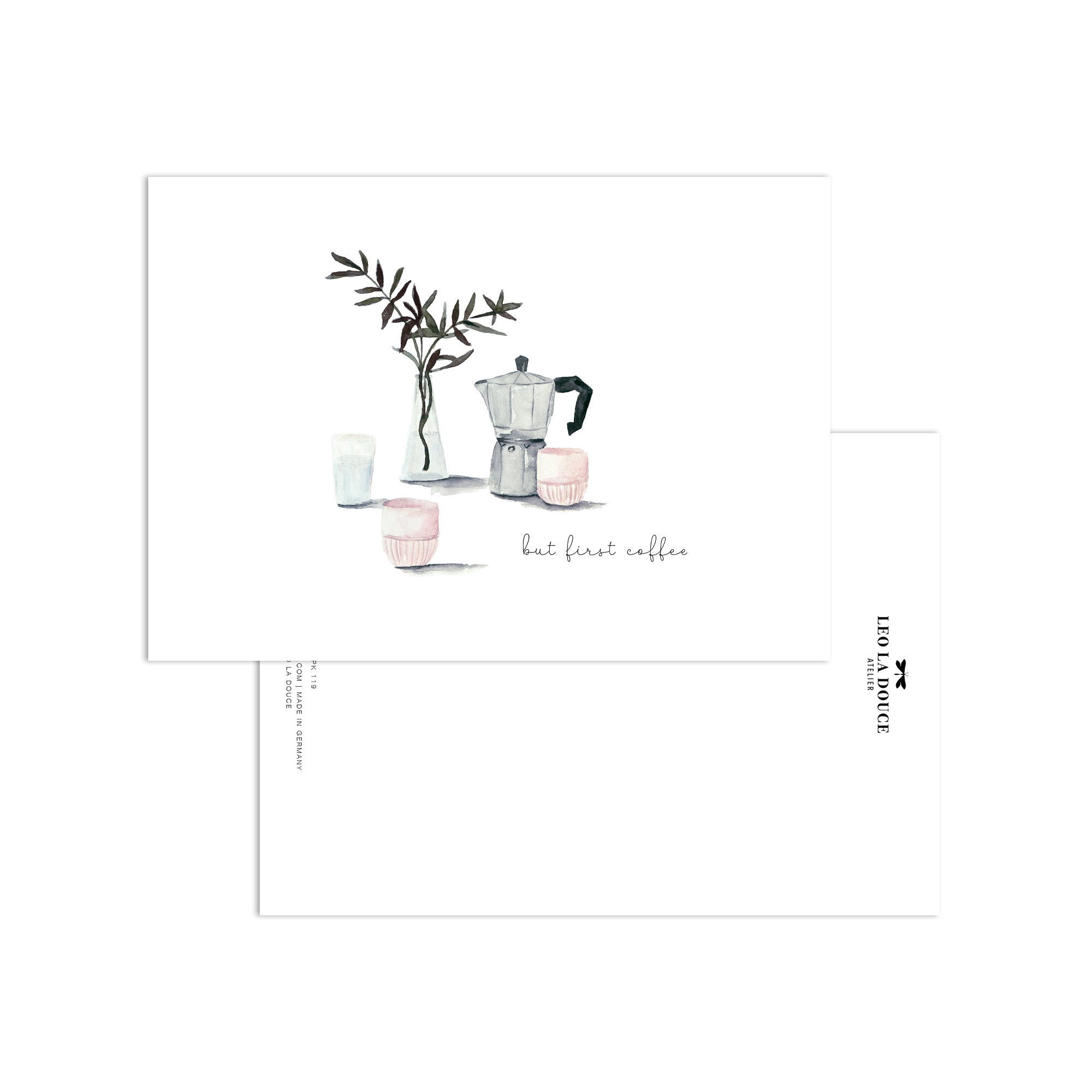 POSTKARTE - BUT FIRST COFFEE