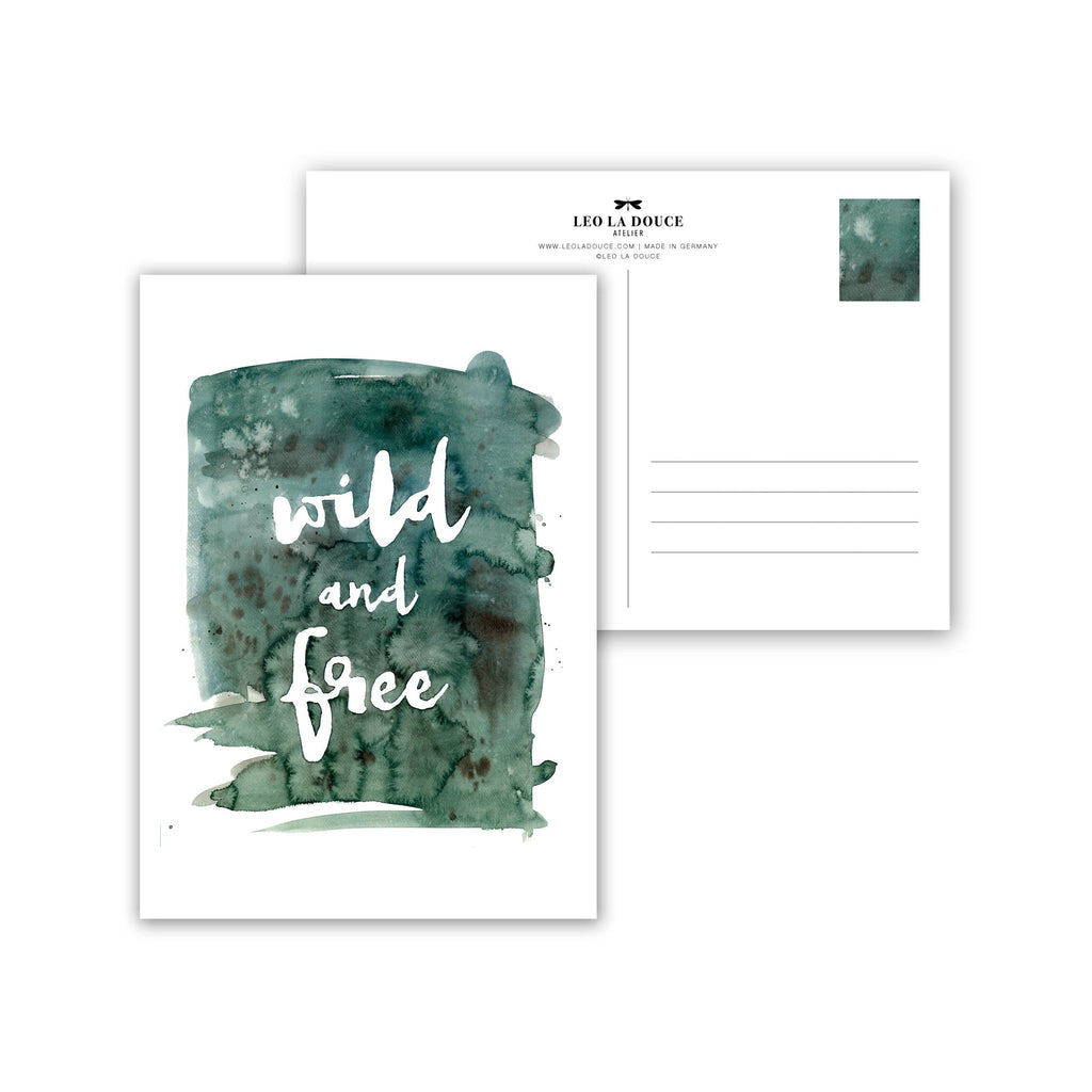 POSTKARTE - WILD AND FREE