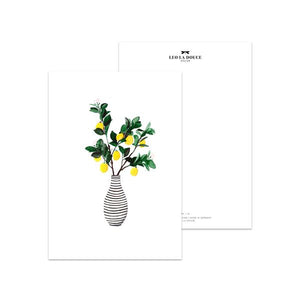 POSTKARTE - LEMON VASE