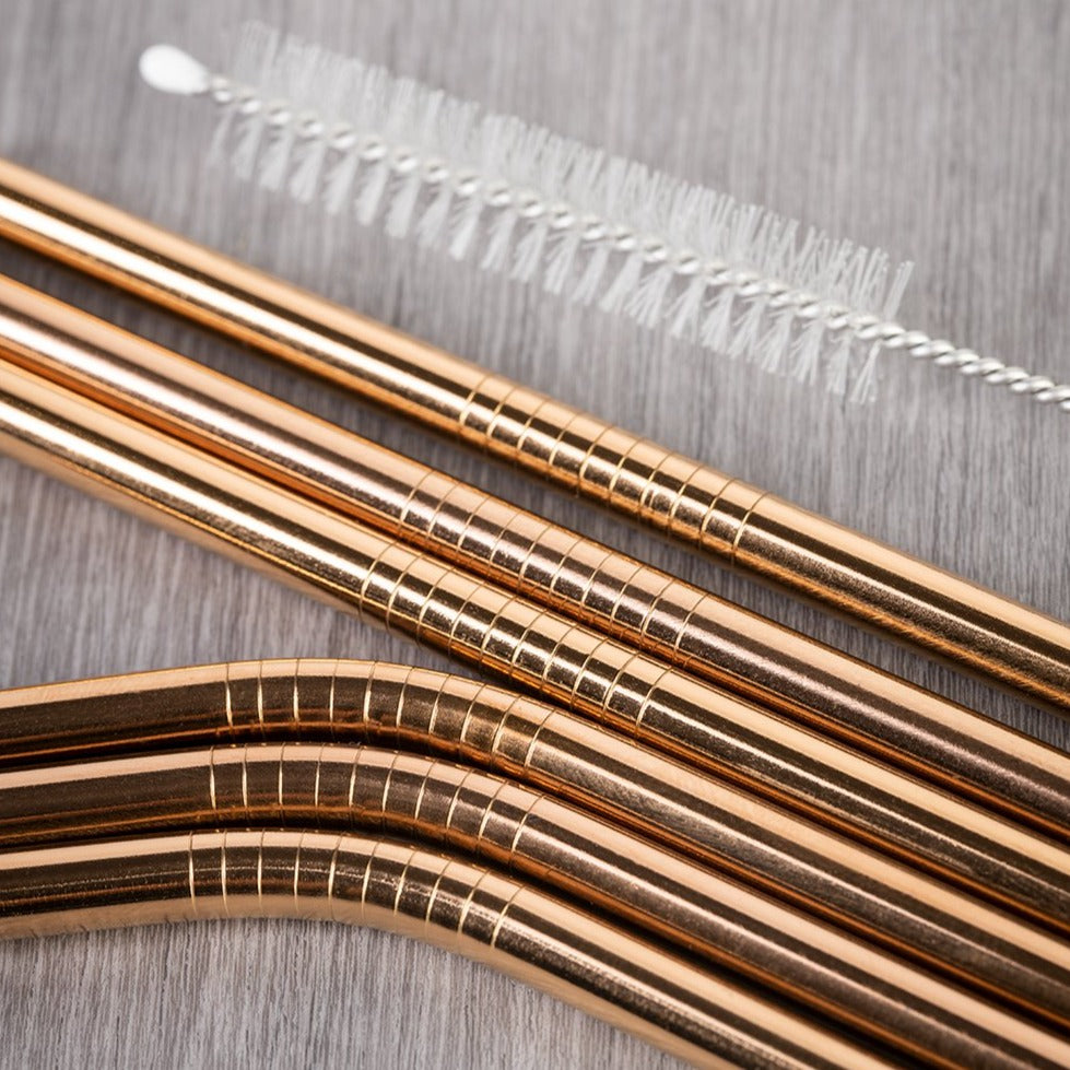 STROHHALM SET METALL