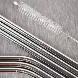 STROHHALM SET METALL